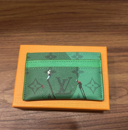 Louis Vuitton Green Card Holder – Luxury Leather Card Wallet