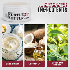 Hustle Butter Deluxe Tattoo Balm 5 oz – Tattoo Aftercare Balm & Skin Moisturizer