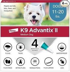 K9 Advantix II Medium Dog 11–20 lbs – Flea, Tick & Mosquito Treatment